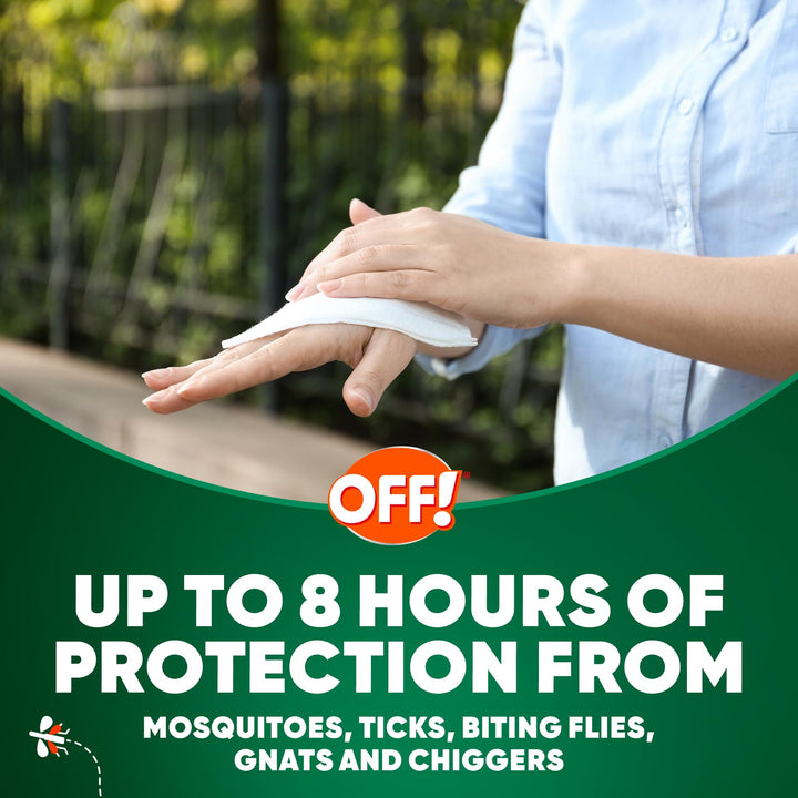 OFF Deep Woods Insect Repellent Towelettes, 12 Count