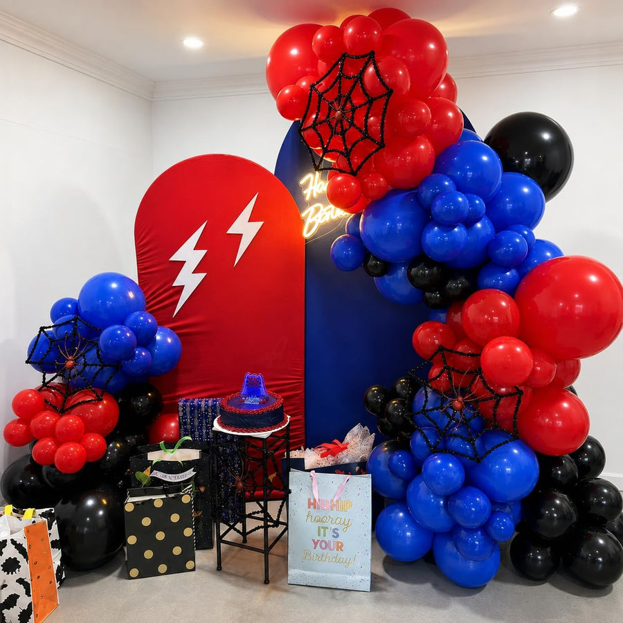 Togvu Balloon Arch Kit, Blue Black Red, 101 Count