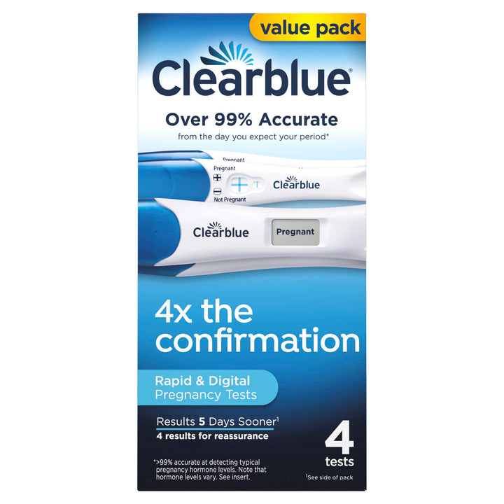 Clearblue Pregnancy Test Combo Pack, 4 Count, Pack of 2