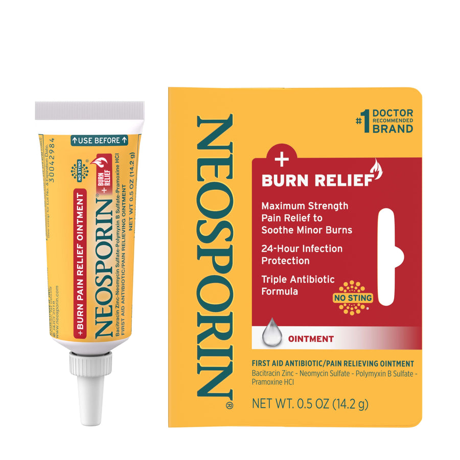 Neosporin Dual Action Burn Relief & First-Aid Antibiotic Ointment, 0.5 oz