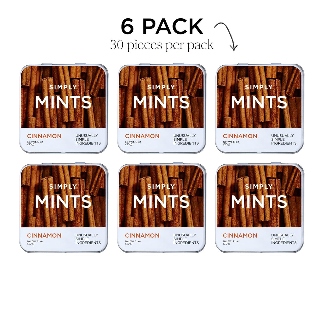Simply Gum Breath Mints, Cinnamon, 6 Count