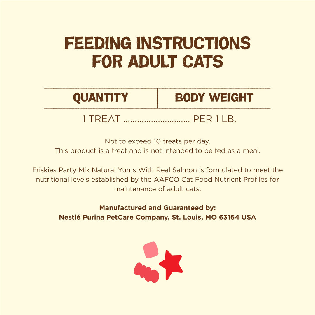 Friskies Party Mix Natural Yums Cat Treats, Real Salmon, 20 oz