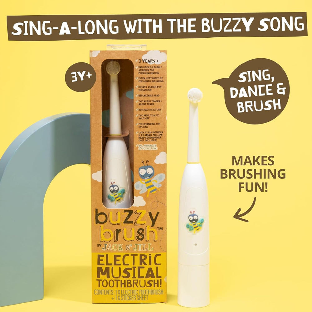 JACK N' JILL Buzzy Brush Replacement Heads, 2 Count, Pack of 2