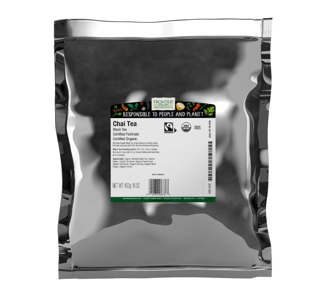 Frontier Herb Chai Tea, Organic Fair Trade Certified, 1 lb