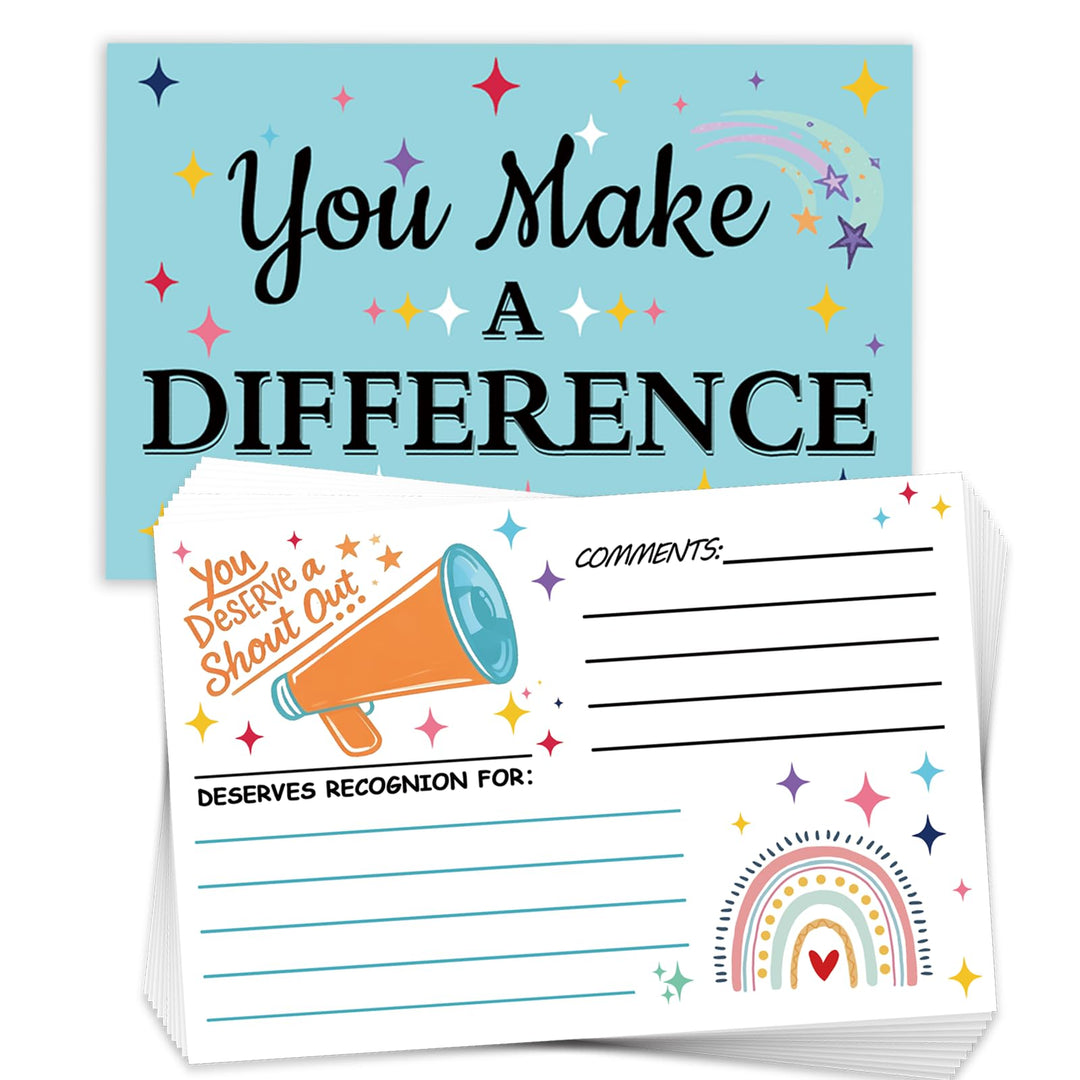 SULICRE Shout Out Cards, White, 50 Count