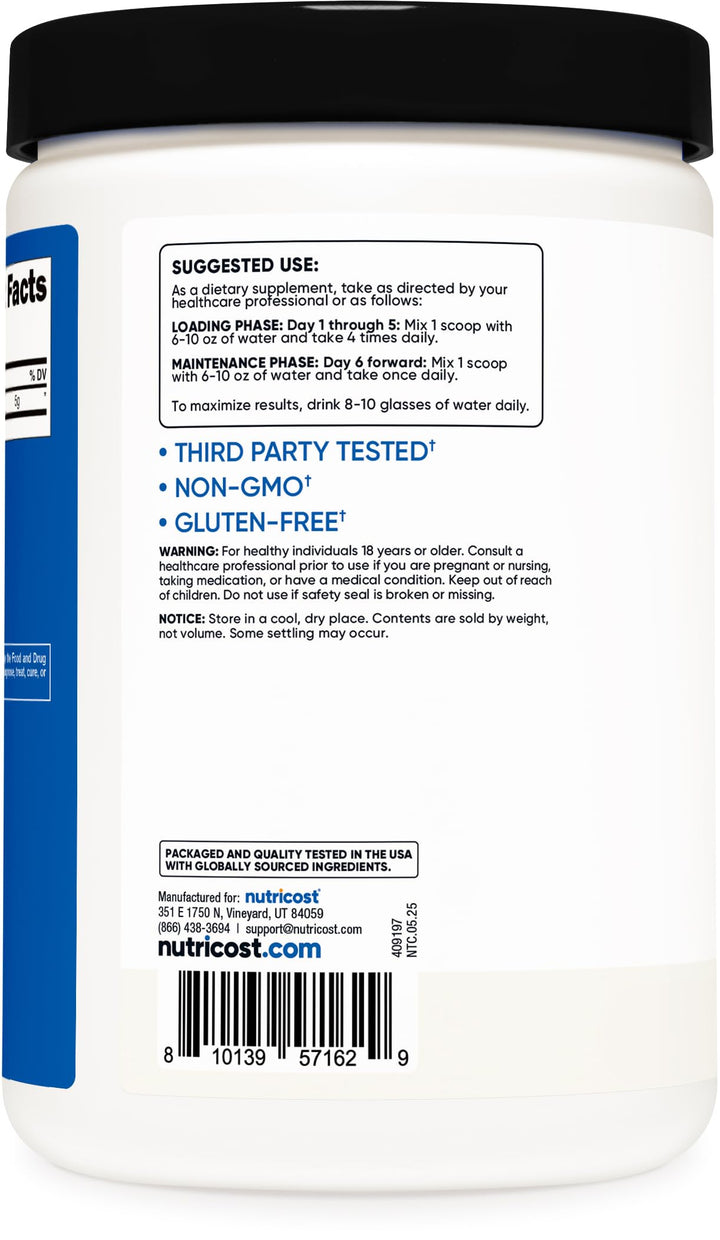 Nutricost Micronized Creatine Monohydrate Powder, Unflavored, 500 g