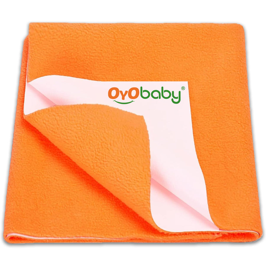 OYO BABY Waterproof Quick Dry Bed Pad, Peach, 140cm x 100cm