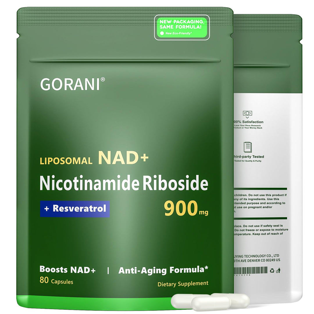 Gorani NAD+ Supplement, 900 mg, 80 Count
