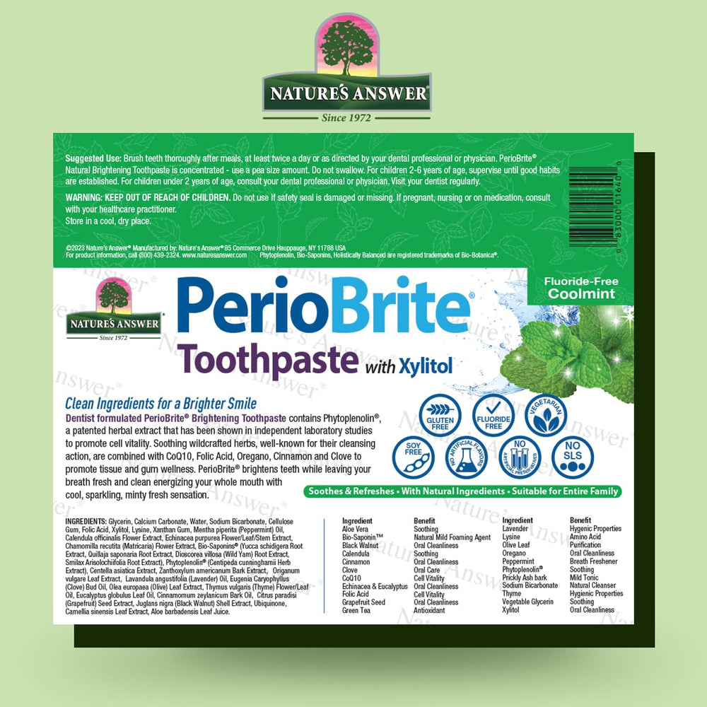 Nature's Answer PerioBrite Toothpaste, Coolmint, 4 oz