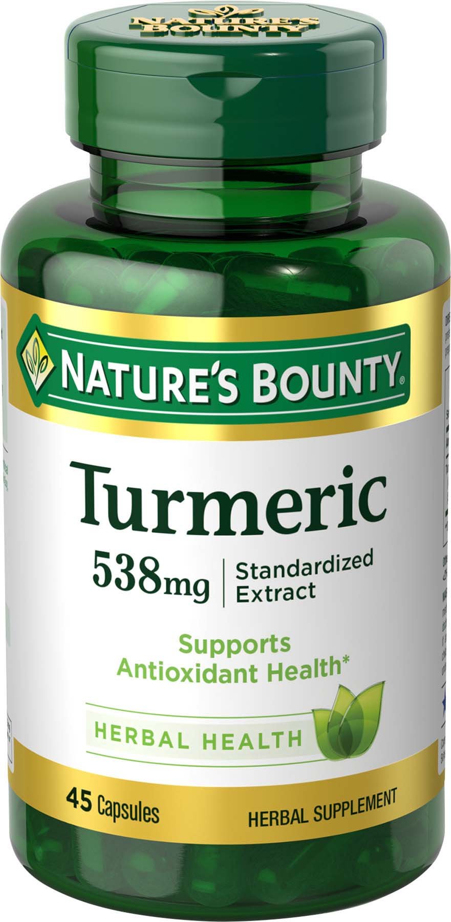 Nature's Bounty Turmeric, 538 mg, 45 Count