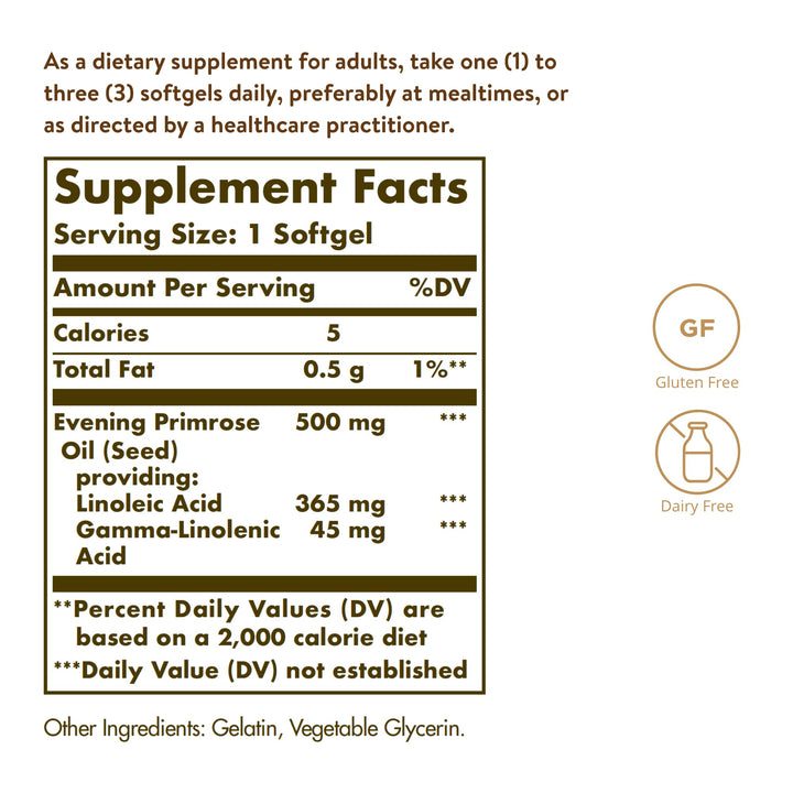 Solgar Evening Primrose Oil 500 mg, 180 Count