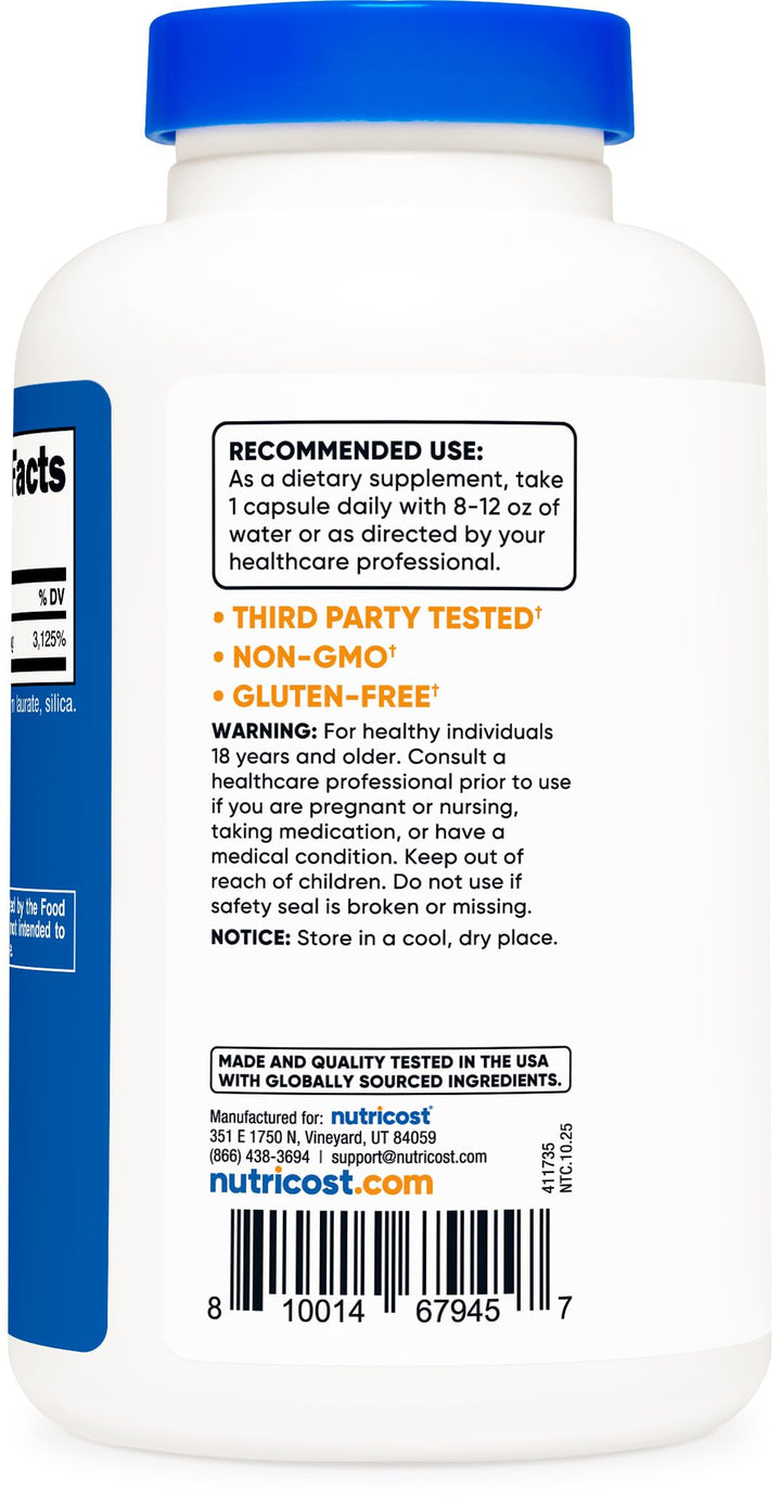 Nutricost Niacinamide Vitamin B3 500mg Capsules, 240 Count