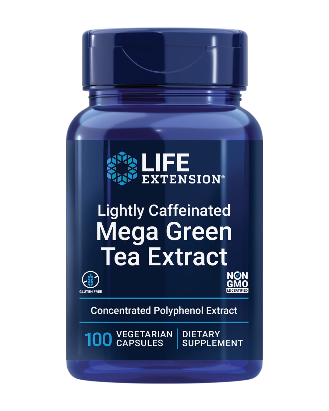 Life Extension Mega Green Tea Extract, Lightly Caffeinated, 100 Count