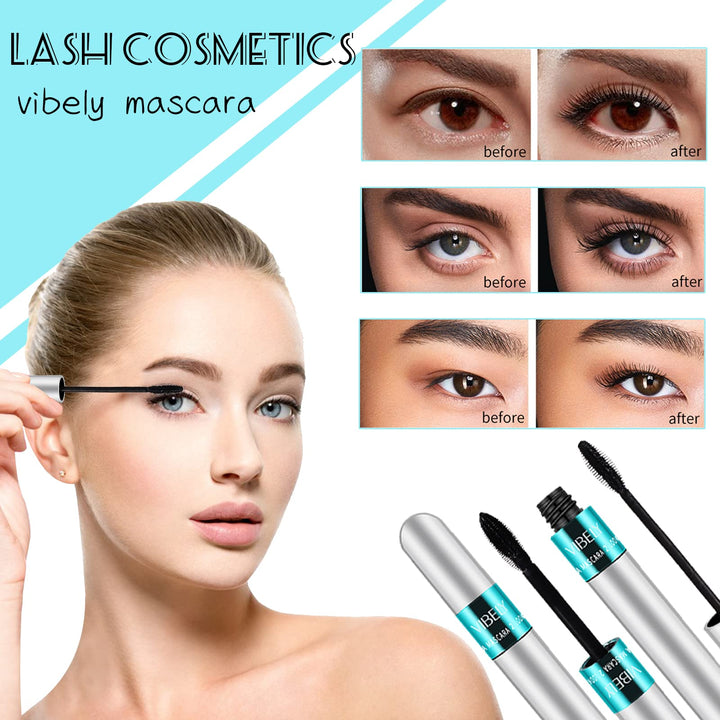 dootdott 2 in 1 Mascara And Lash Cosmetics, 4D Silk Fiber