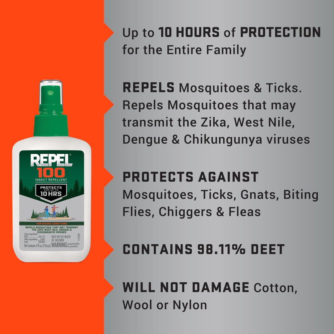 Repel 100 Insect Repellent, Pump Spray, 4 fl oz