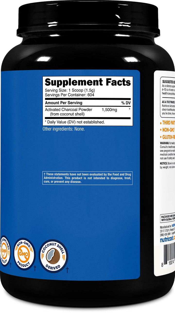 Nutricost Activated Charcoal Powder, 2 lb