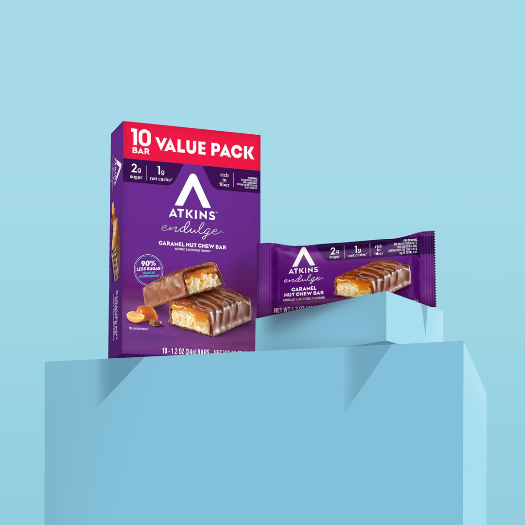 Atkins Endulge Caramel Nut Chew Bar, 10 Count