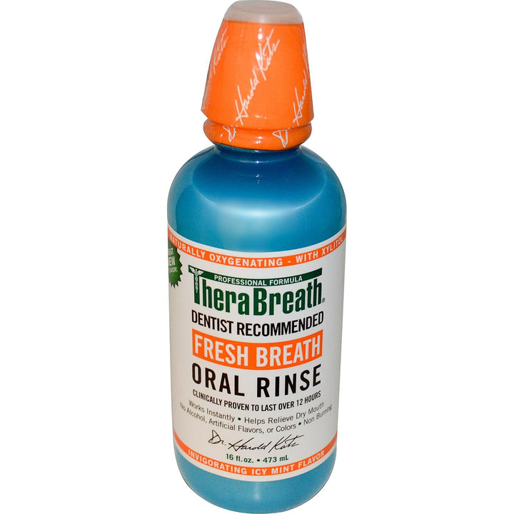 TheraBreath, Fresh Breath Oral Rinse, Invigorating Icy Mint, 16 fl oz