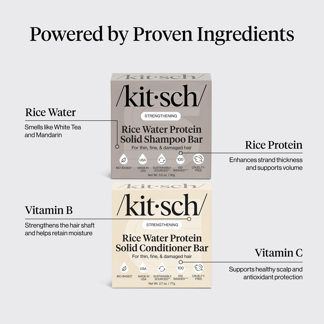 Kitsch Rice Water Shampoo and Conditioner Set, 2 Count