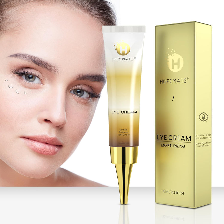 HOPEMATE Anti Age Eye Cream, Hyaluronic Acid, Natural and Organic