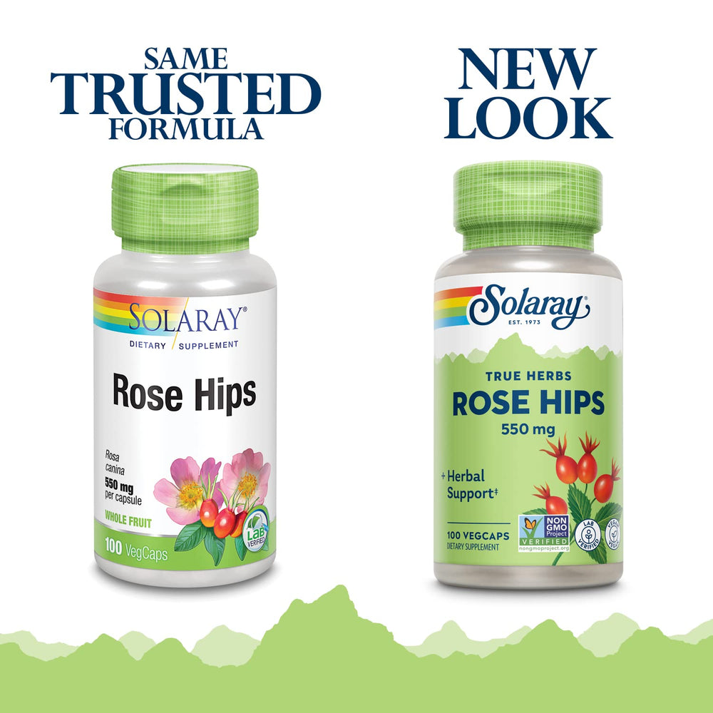 SOLARAY Rose Hips, 550 mg, 100 Count