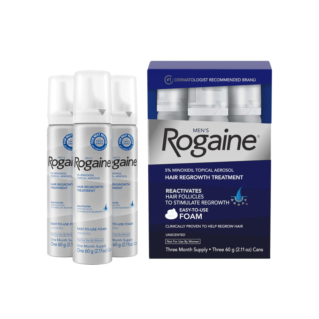 Rogaine Men's 5% Minoxidil Foam, 3 Month Supply