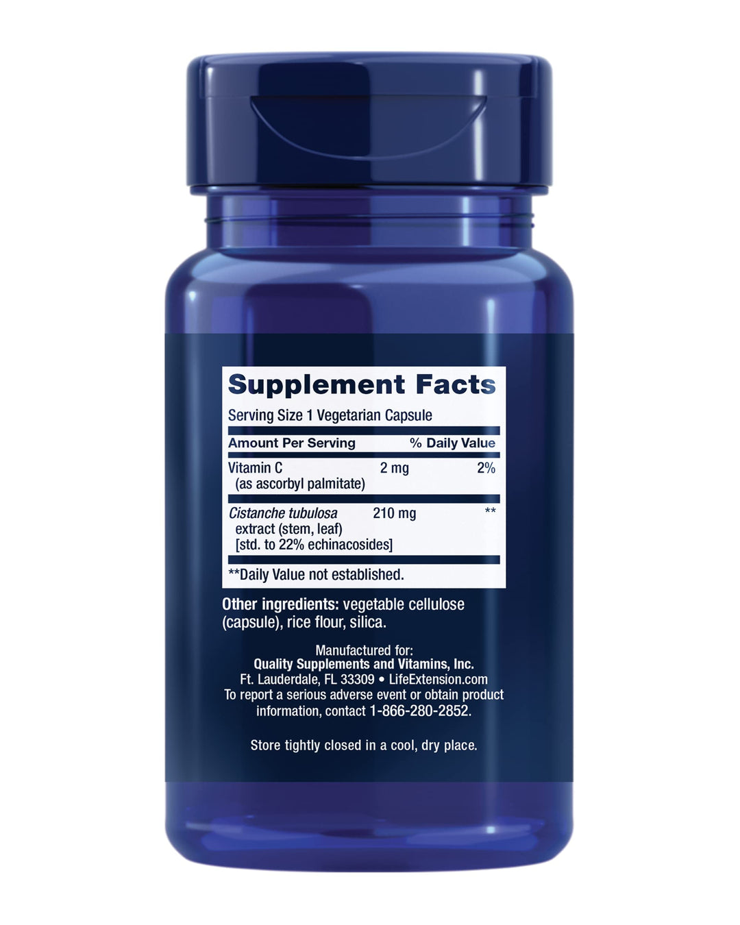 Life Extension Standardized Cistanche, 30 Count