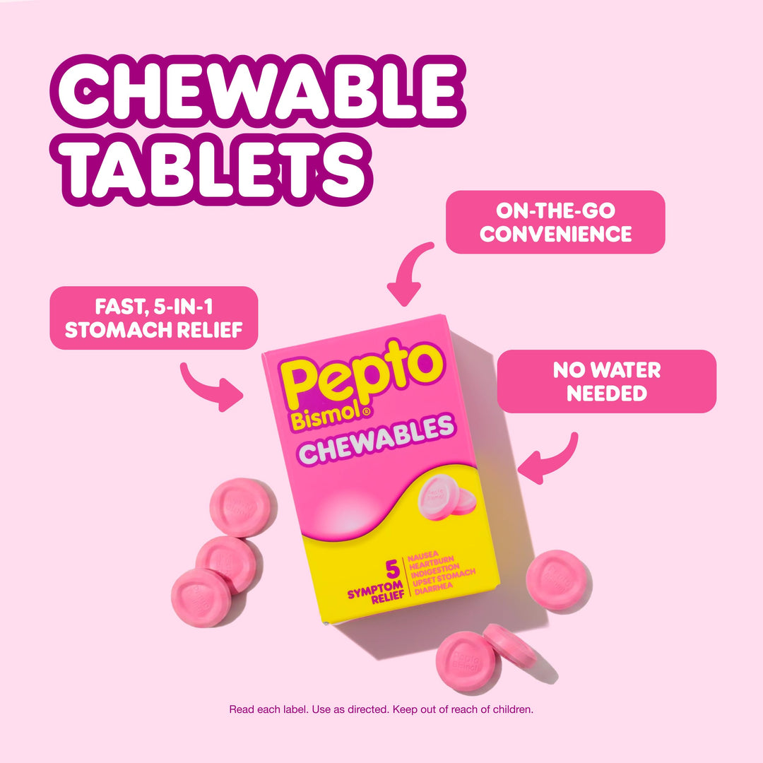 Pepto Bismol Chewable Tablets, 30 Count
