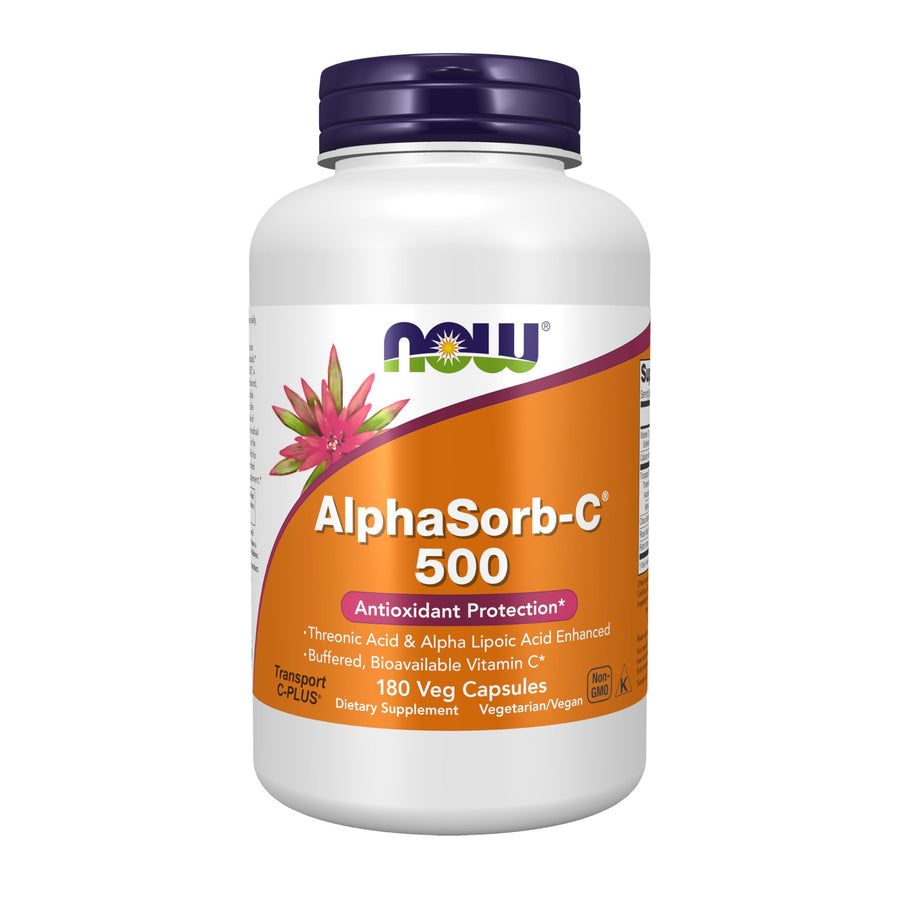 NOW AlphaSorb-C 500 mg with Threonic Acid & Alpha Lipoic Acid, 180 Count