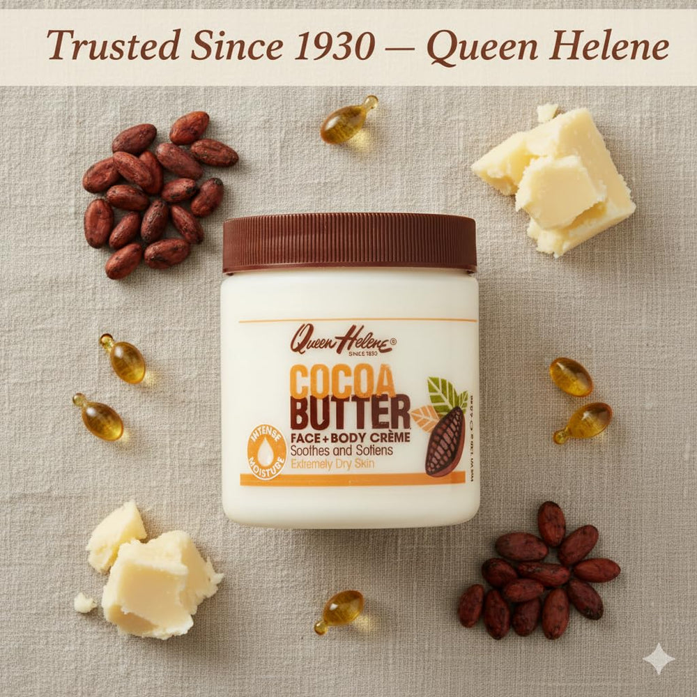 Queen Helene Cocoa Butter Face & Body Cream, 4.8 oz