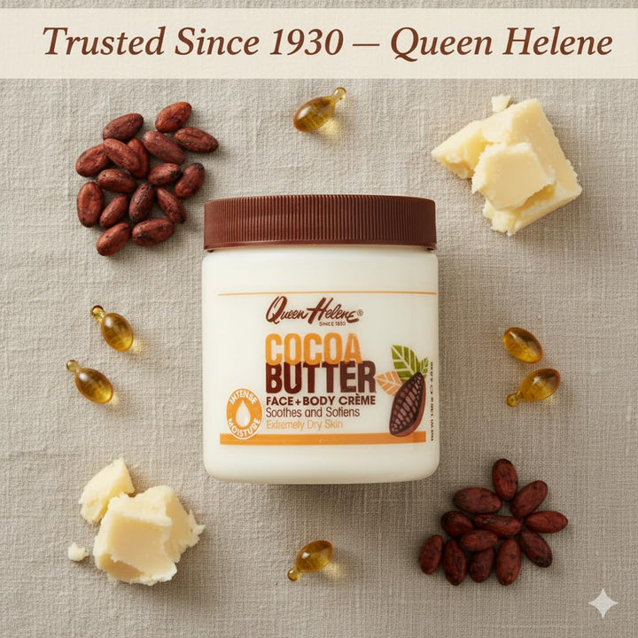 Queen Helene Cocoa Butter Face & Body Cream, 4.8 oz
