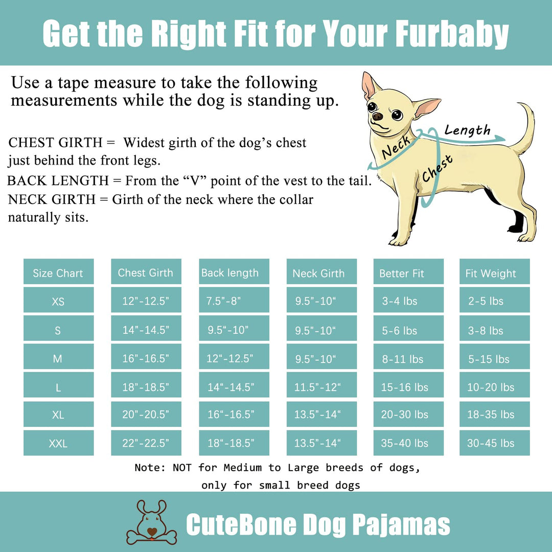 CuteBone Dog Pajamas, Halloween, S