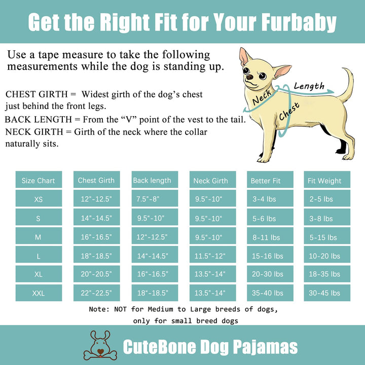 CuteBone Dog Pajamas, Halloween, S