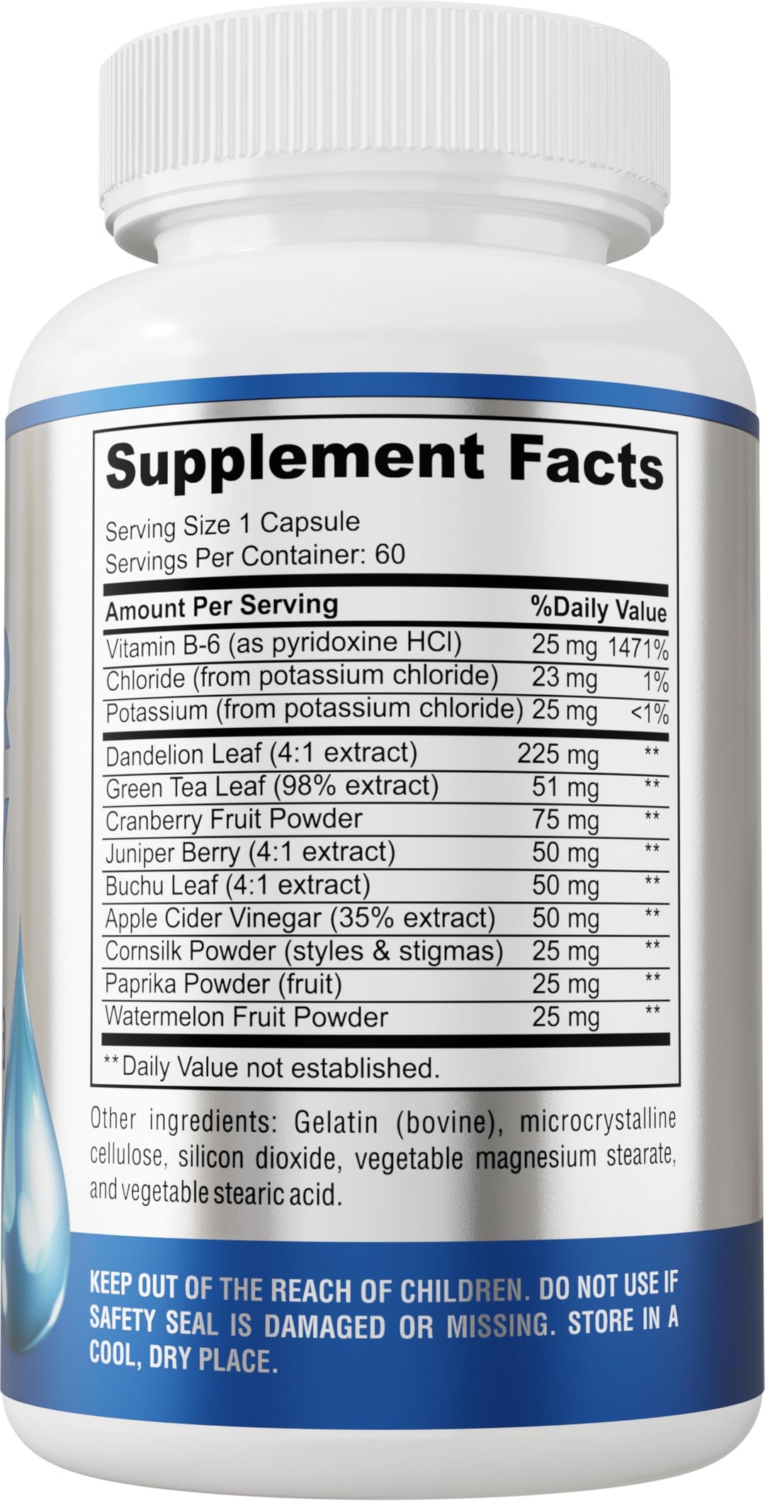 Yummyvite Water Away Herbal Diuretic, 60 Count