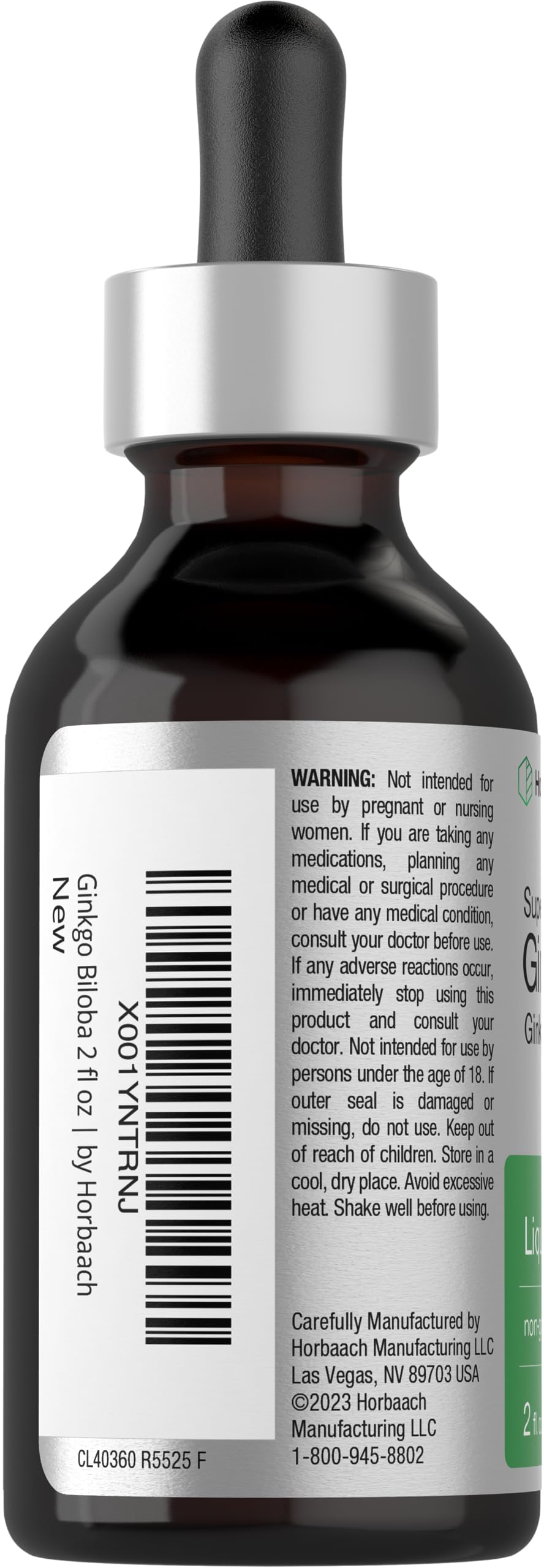 Horbäach Ginkgo Biloba Extract Liquid, 2 fl oz
