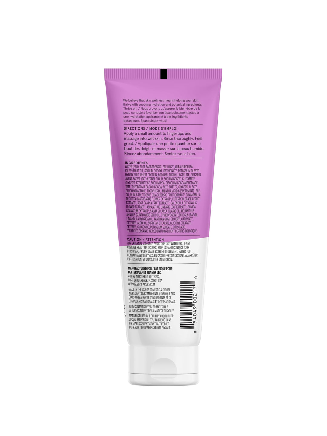 Acure Radically Rejuvenating Cleansing Cream, Olive Oil & Mint, 4 fl oz