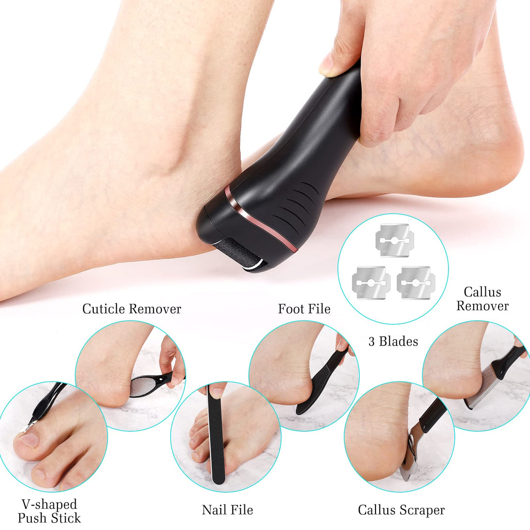 DONGYIN Electric Foot File, Rechargeable, 3 Count