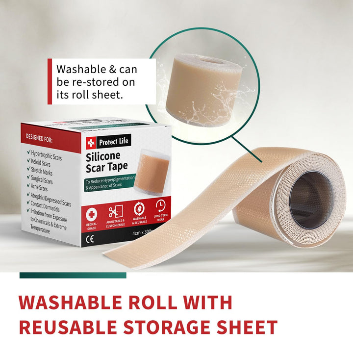 Protect Life Silicone Scar Sheet Roll, 1.6 in x 118 in