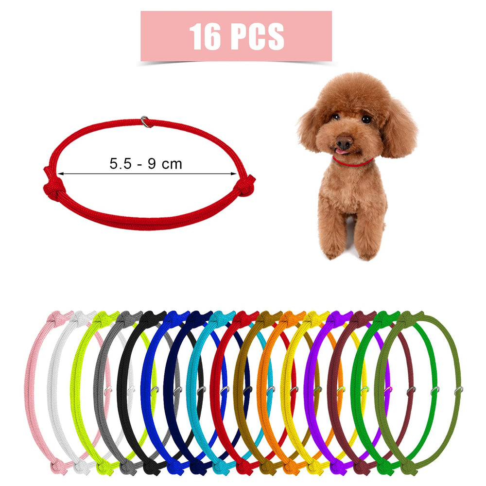 SAVITA Puppy ID Collars, Multicolored, 16 Count