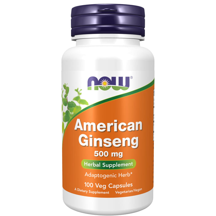 NOW American Ginseng Capsules, 100 Count, Pack of 2