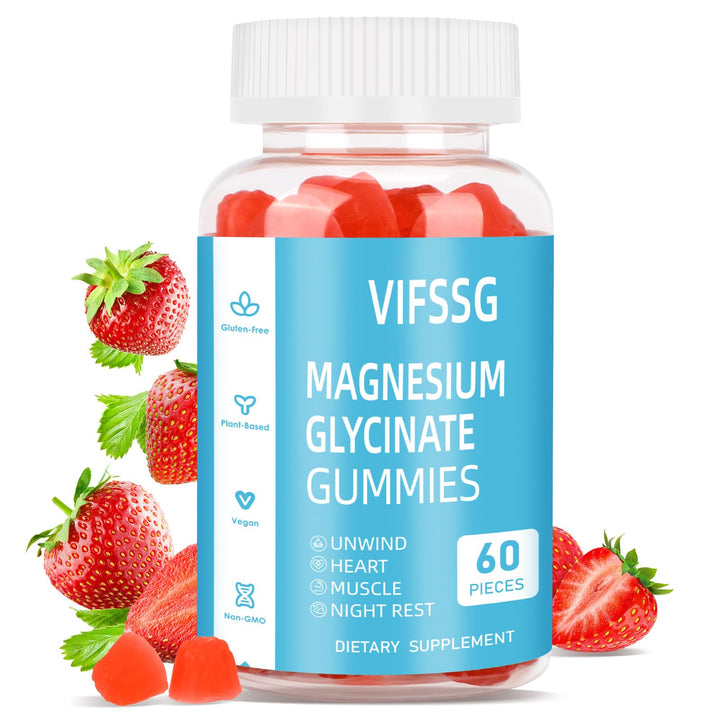 VIFSSG Magnesium Glycinate Gummies, 400 mg, 60 Count