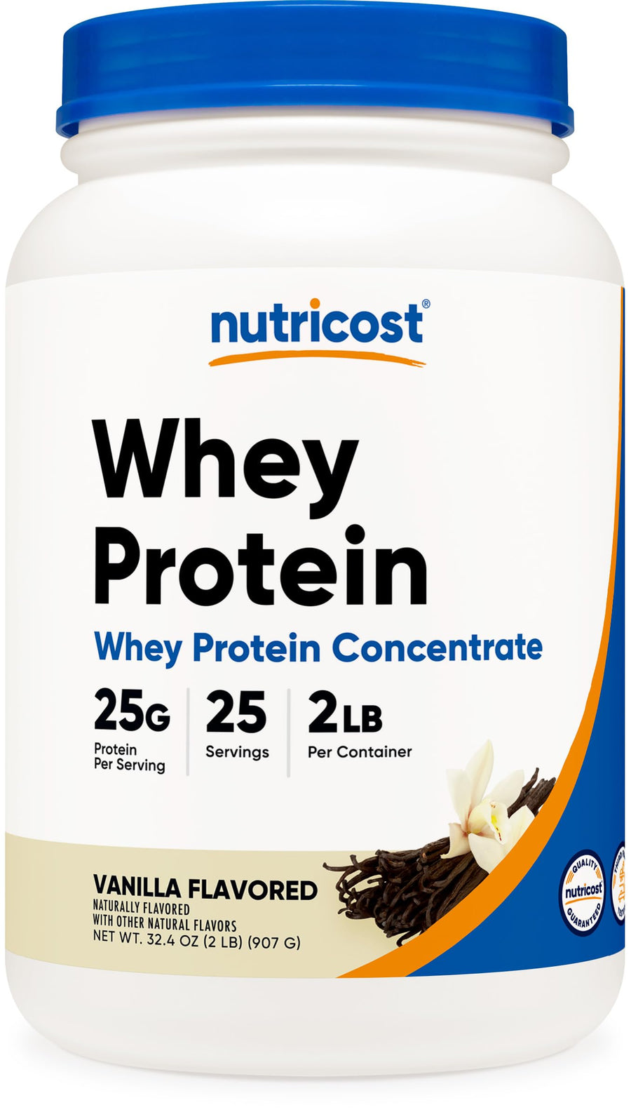 Nutricost Whey Protein Concentrate, Vanilla, 2 lb