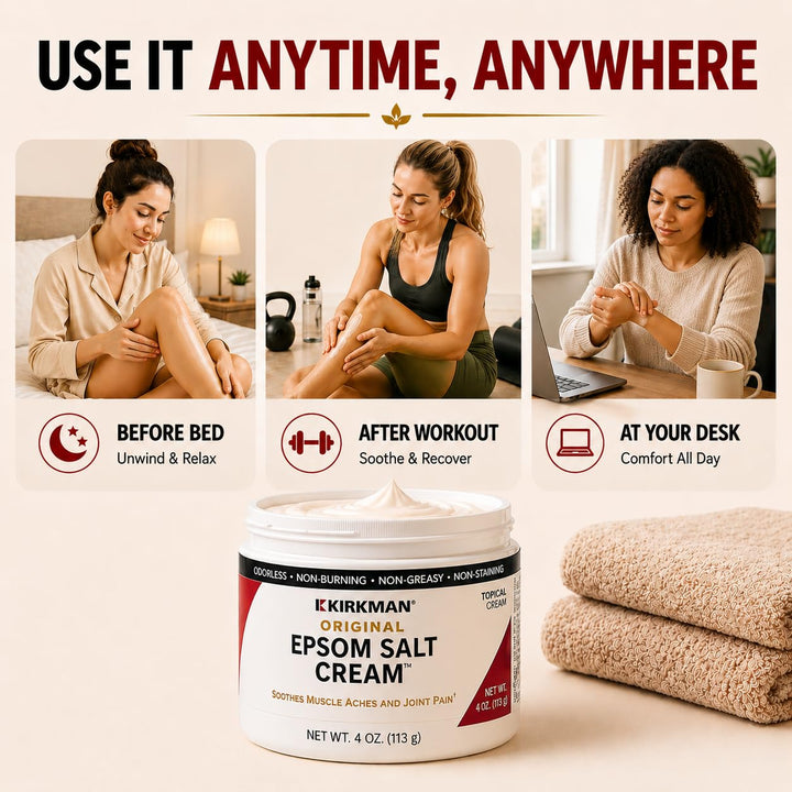 Kirkman Epsom Salt Cream, 4 oz