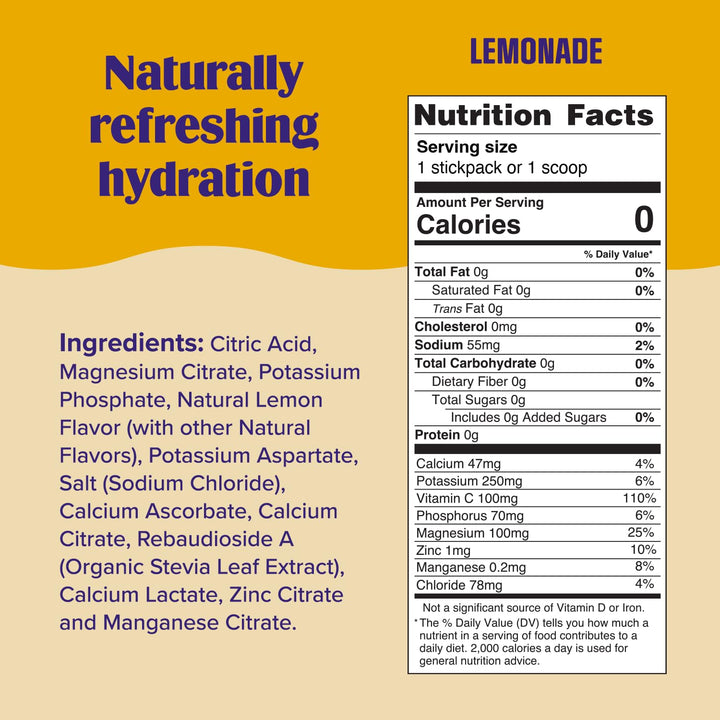 Ultima Replenisher Hydration Electrolyte Powder, Lemonade, 30 Servings