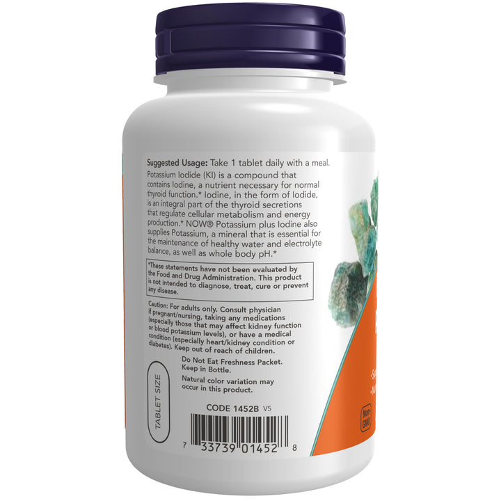 NOW Potassium Plus Iodine, 180 Count