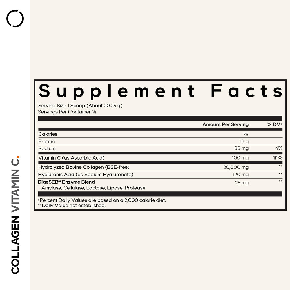 Codeage Collagen Peptides Powder, Unflavored, 9.98 oz