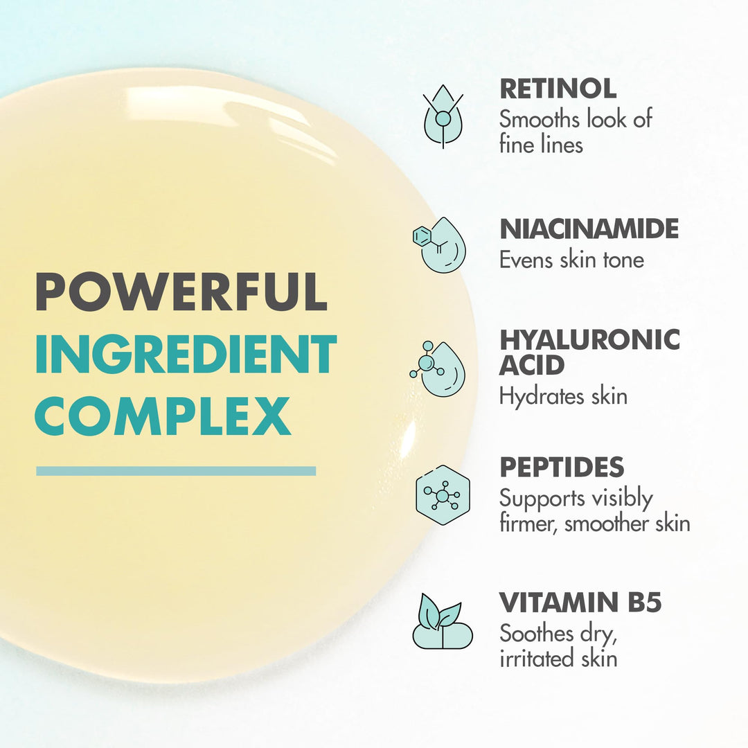 Ebanel Retinol Serum for Face with Vitamin C, Peptides and Hyaluronic Acid