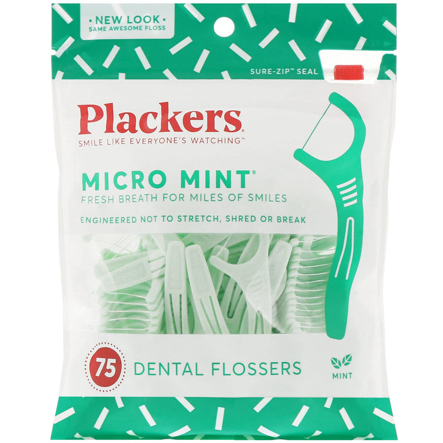 Plackers EcoChoice Dental Flossers, Fresh Mint, 90 Count