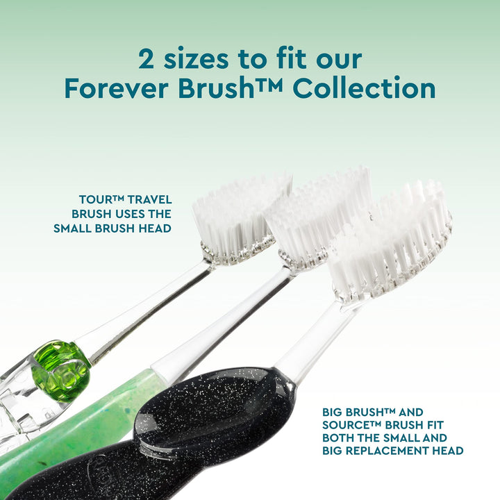 Radius Toothbrush Replacement Brush Heads, Soft Big Head, 2 Count