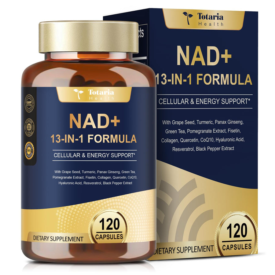 Totaria NAD Supplement with Nicotinamide Riboside Resveratrol Quercetin and Betaine